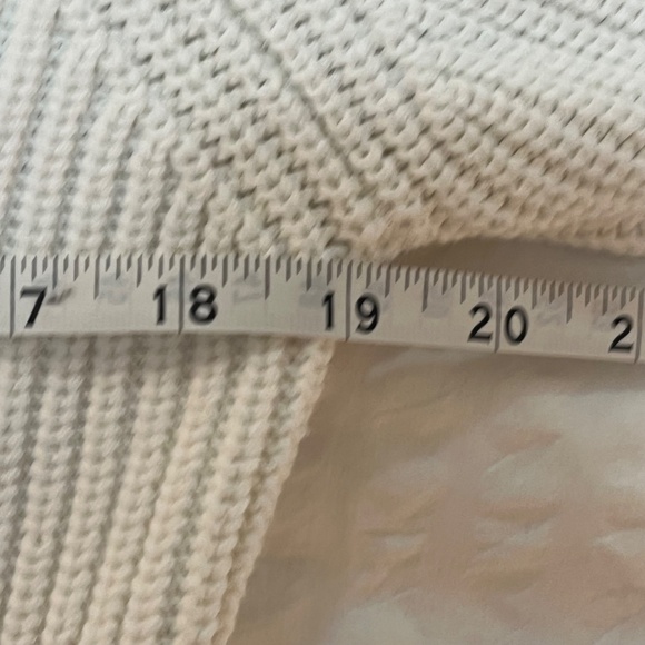 Zara Cotton Sweater, Mock Neck, Classic White, Medium - Picture 4 of 8